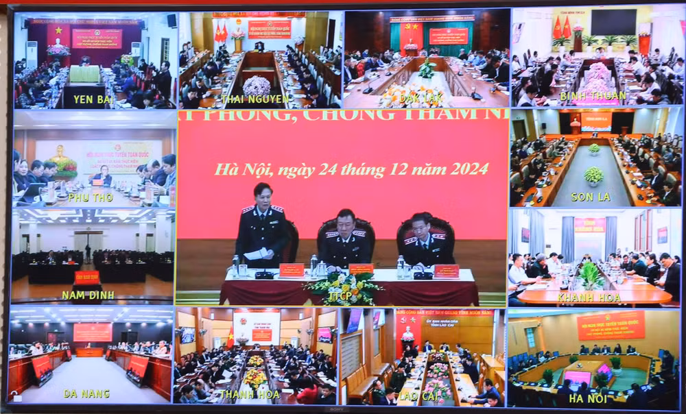 Hội nghị trực tuyến toàn quốc sơ kết 05 năm thực hiện Luật Phòng, chống tham nhũng. Ảnh: thanhtra.gov.vn