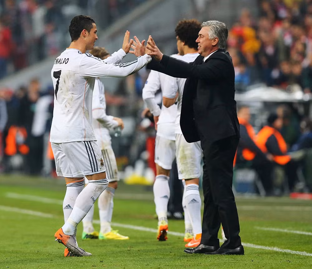 Ancelotti nhận được sự tin tưởng của những ngôi sao lớn như Cristiano Ronaldo. (Ảnh: RMFC)