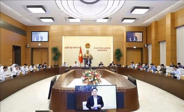 Phiên họp 16, Ủy ban Thường vụ Quốc hội. (Ảnh: TTXVN)