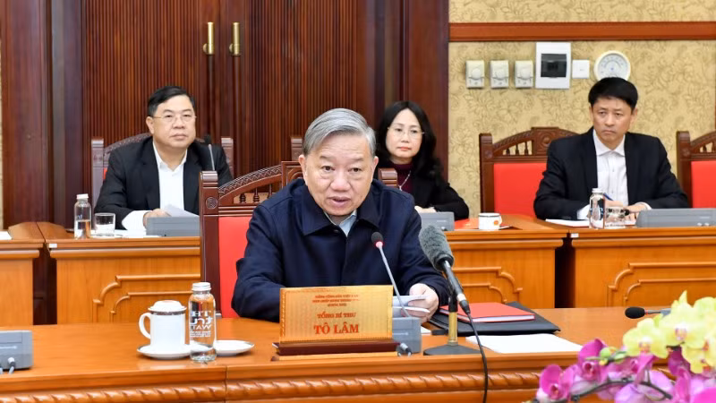 Tổng Bí thư Tô Lâm phát biểu chỉ đạo hội nghị. Tổng Bí thư Tô Lâm phát biểu chỉ đạo hội nghị.