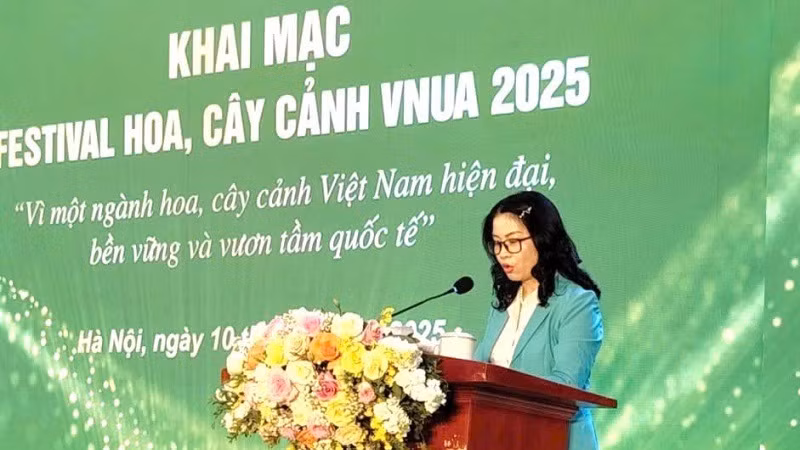 GS, TS Nguyễn Thị Lan, Giám đốc Học viện Nông nghiệp Việt Nam phát biểu. GS, TS Nguyễn Thị Lan, Giám đốc Học viện Nông nghiệp Việt Nam phát biểu.