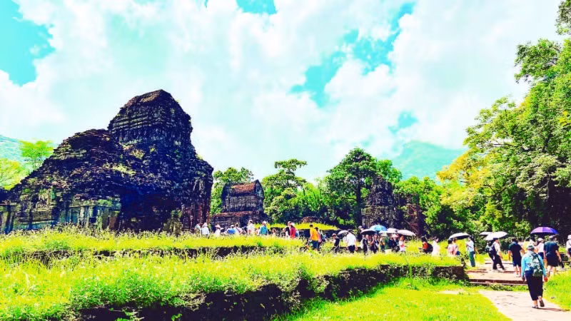 Di sản Văn hóa thế giới Mỹ Sơn ở huyện Duy Xuyên, tỉnh Quảng Nam.