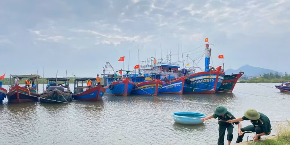 Tàu thuyền vào tránh trú an toàn tại các khu neo đậu trên địa bàn. Tàu thuyền vào tránh trú an toàn tại các khu neo đậu trên địa bàn.