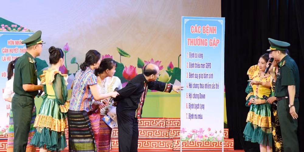 Phần dự thi của đội thi Bộ đội Biên phòng Hà Tĩnh tại vòng chung kết Hội thi "Dân vận khéo" tỉnh Hà Tĩnh năm 2024.