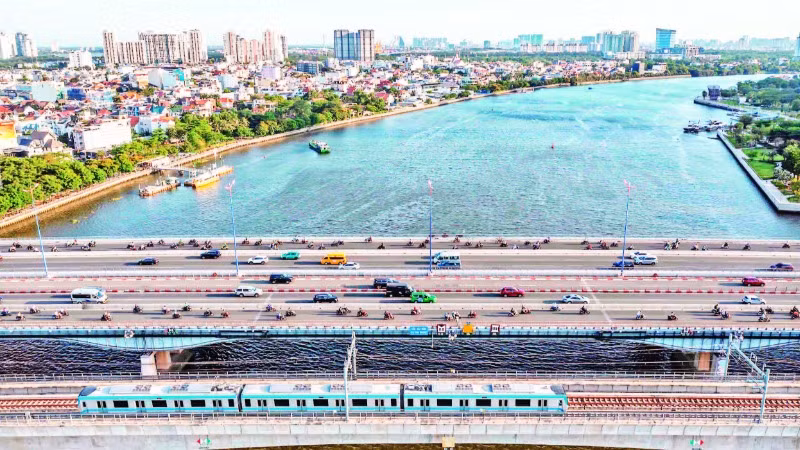 Tuyến Metro số 1. (Ảnh THÀNH ĐẠT)