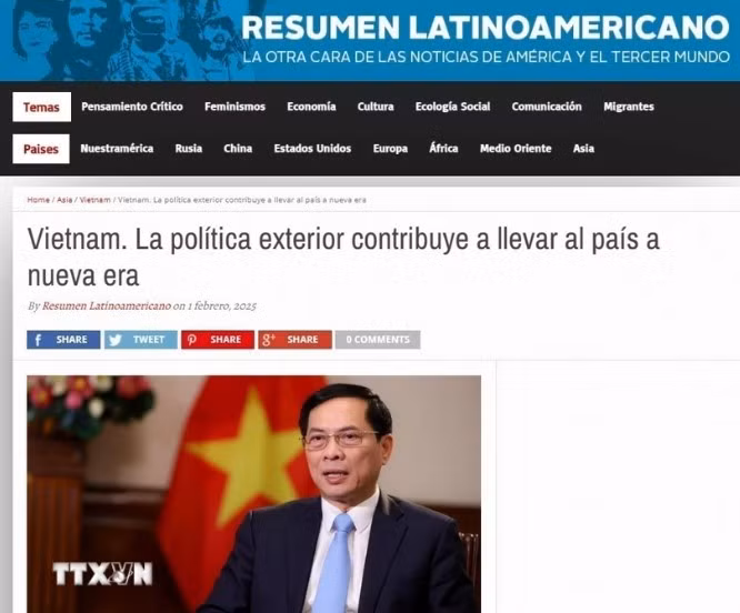 Truyền thông Argentina: Chính sách đối ngoại đưa Việt Nam vào kỷ nguyên mới