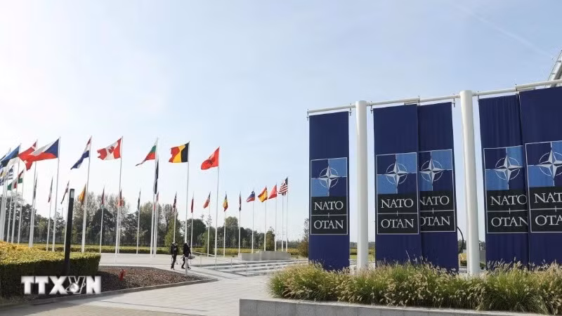 Trụ sở Tổ chức Hiệp ước Bắc Đại Tây Dương tại Brussels, Bỉ. (Ảnh: THX/TTXVN)
