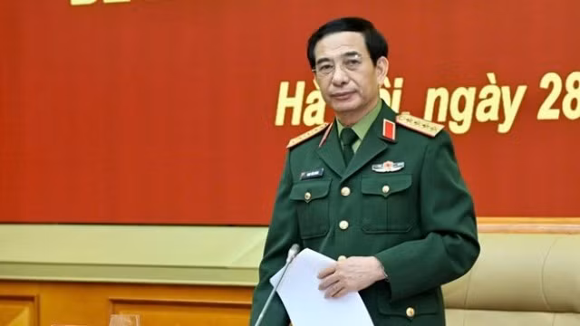 Đại tướng Phan Văn Giang phát biểu tại hội nghị. (Ảnh: chinhphu.vn)