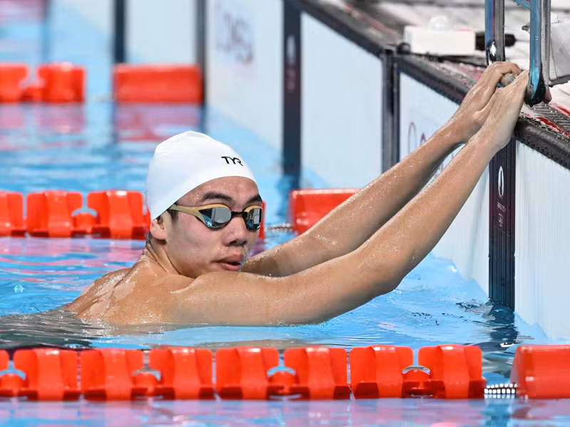 Thể thao Việt Nam đã có hai kỳ Olympic liên tiếp không giành huy chương. Trong ảnh: Vận động viên bơi Huy Hoàng từng được kỳ vọng, nhưng thành tích thi đấu giảm sút tại Olympic 2024. (Ảnh GETTY)