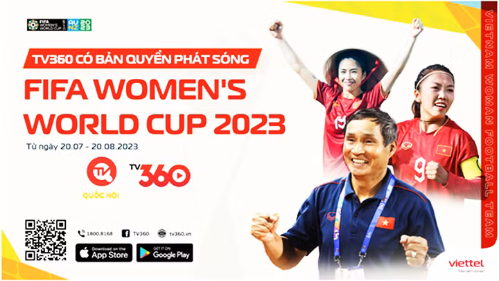 TV360 có bản quyền phát sóng World Cup nữ 2023