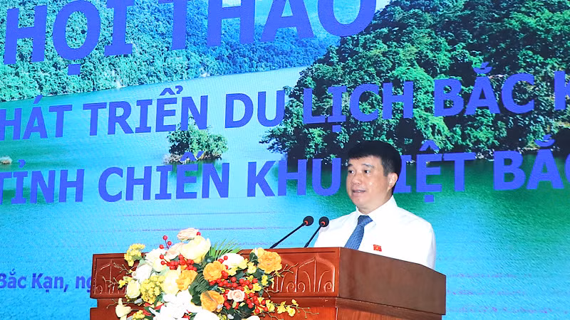Chủ tịch Hội đồng dân tộc của Quốc hội Y Thanh Hà Niê Kđăm khai mạc hội thảo. Ảnh: TUẤN SƠN. Chủ tịch Hội đồng dân tộc của Quốc hội Y Thanh Hà Niê Kđăm khai mạc hội thảo. Ảnh: TUẤN SƠN.