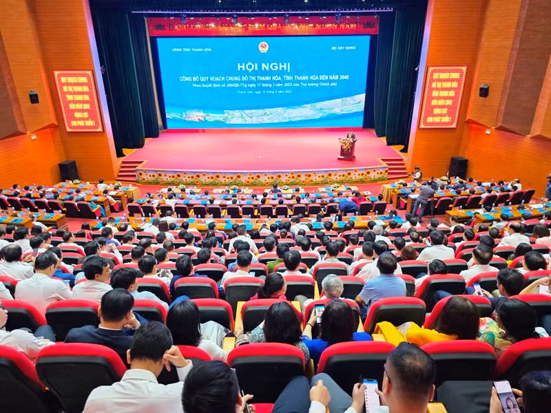 Quang cảnh Lễ công bố quy hoạch thành phố Thanh Hóa.