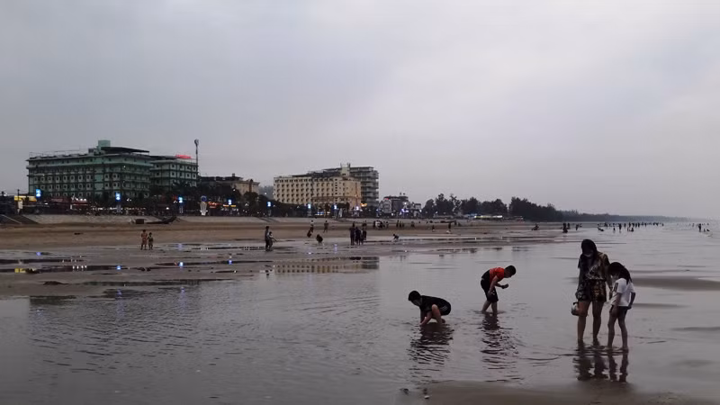 Bãi biển Hải Hòa ở thị xã Nghi Sơn, tỉnh Thanh Hóa.