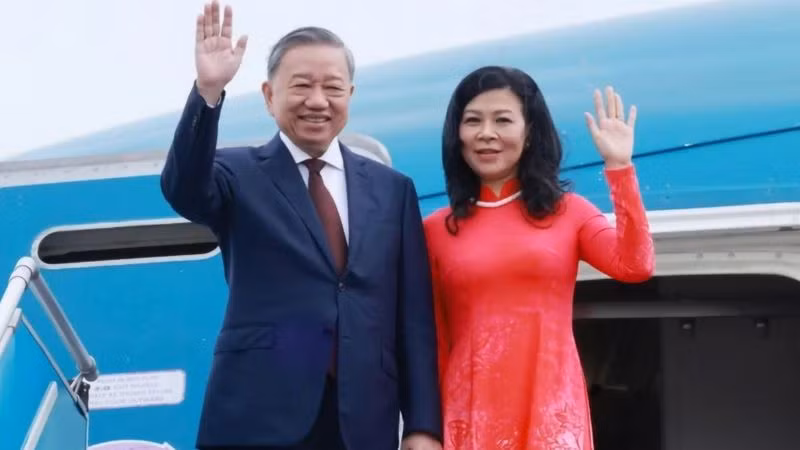 Tổng Bí thư, Chủ tịch nước Tô Lâm và Phu nhân.