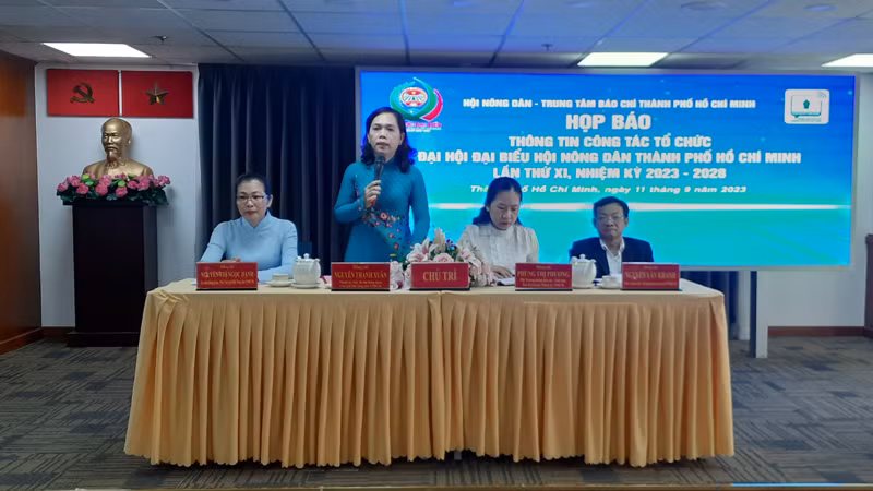 Ban tổ chức thông tin về Đại hội đại biểu Hội Nông dân Thành phố Hồ Chí Minh lần thứ 11, nhiệm kỳ 2023-2028.