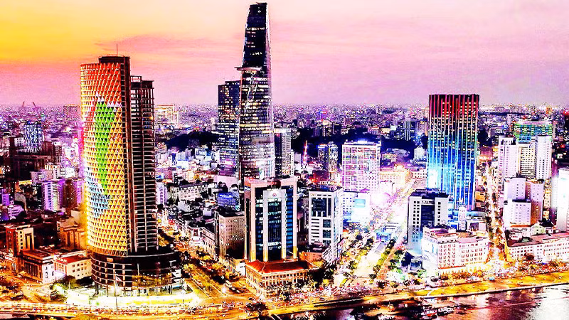 Khu vực trung tâm Thành phố Hồ Chí Minh được đề xuất trong quy hoạch xây dựng Trung tâm tài chính quốc tế. (Ảnh THÀNH ĐẠT)