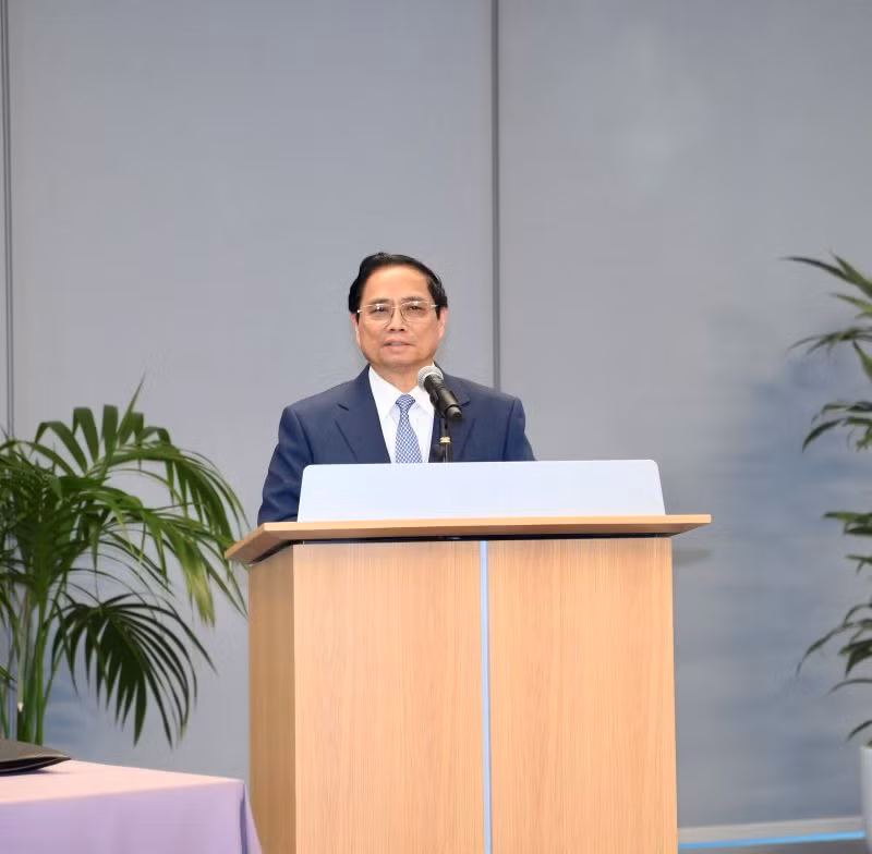 Thủ tướng Phạm Minh Chính phát biểu ý kiến tại buổi đến thăm. Thủ tướng Phạm Minh Chính phát biểu ý kiến tại buổi đến thăm.