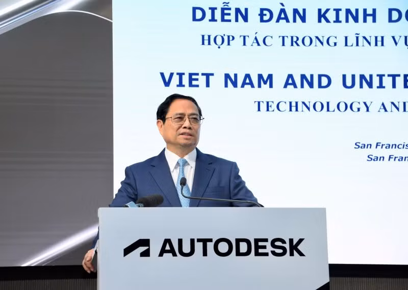 Thủ tướng Phạm Minh Chính phát biểu tại diễn đàn. (Ảnh: THANH GIANG)