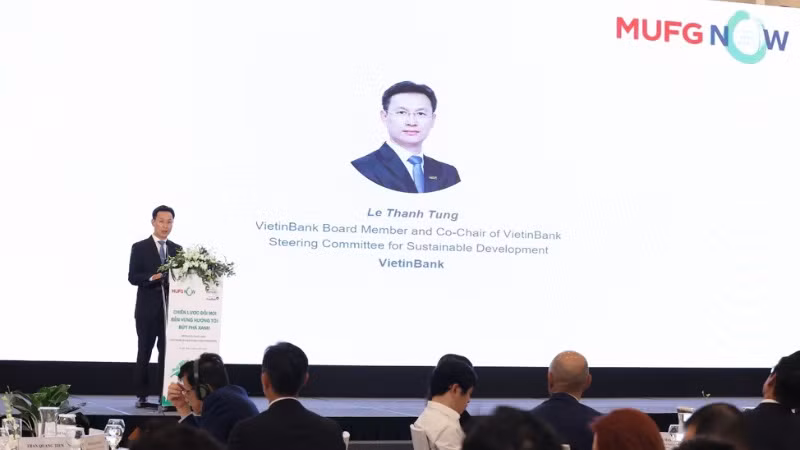 Ông Lê Thanh Tùng, Thành viên Hội đồng quản trị VietinBank nhấn mạnh ESG không chỉ là một xu hướng, mà là cam kết, là tư duy và là hành động thực tiễn. 