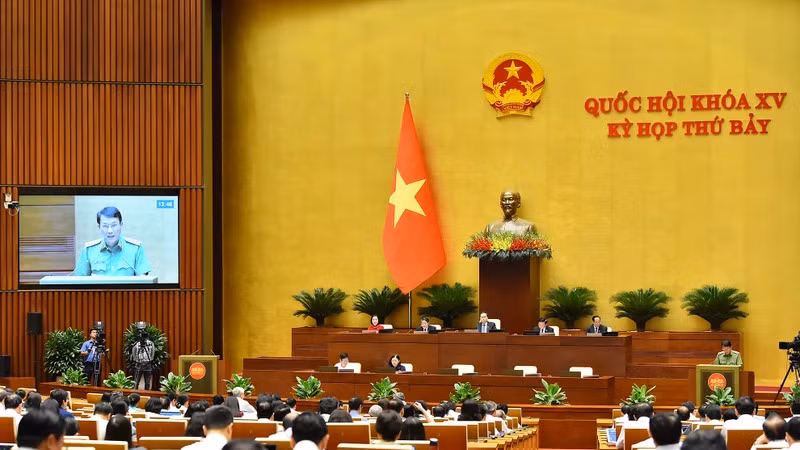 Quang cảnh Kỳ họp thứ 7. (Ảnh: THỦY NGUYÊN)