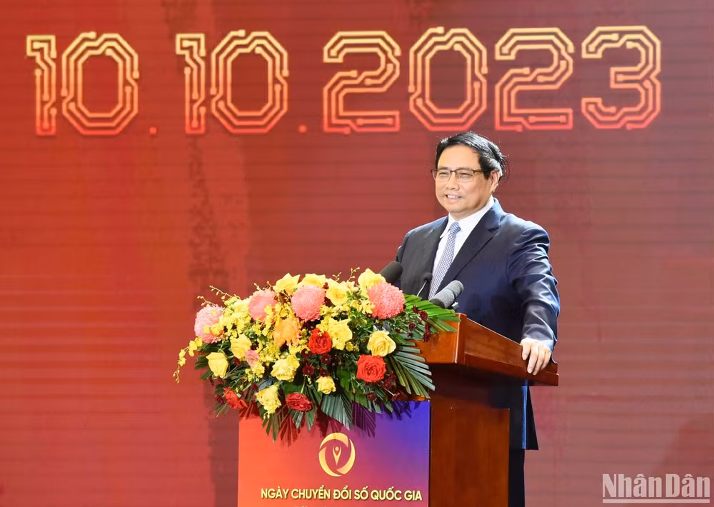 Thủ tướng Phạm Minh Chính cho biết, chuyển đổi số là yêu cầu khách quan, là xu thế đang diễn ra rất mạnh mẽ, sâu rộng trên thế giới. Thủ tướng Phạm Minh Chính cho biết, chuyển đổi số là yêu cầu khách quan, là xu thế đang diễn ra rất mạnh mẽ, sâu rộng trên thế giới.