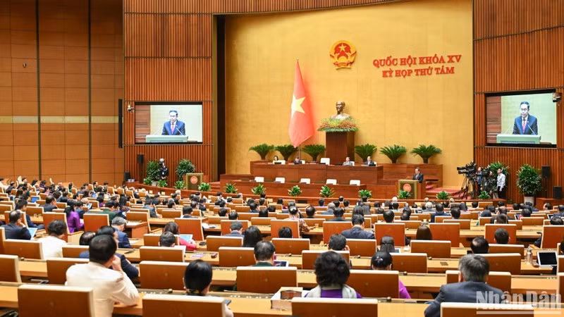 Quang cảnh một phiên họp của Ủy ban Thường vụ Quốc hội. (Ảnh: DUY LINH)
