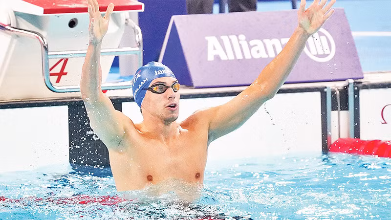 Simone Barlaam (Italia) phá kỷ lục thế giới. (Ảnh IOC) 