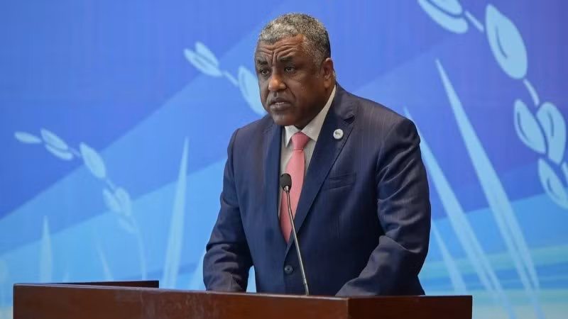 Ông Girma Amente, Bộ trưởng Nông nghiệp Ethiopia, chia sẻ tại phiên thảo luận.
