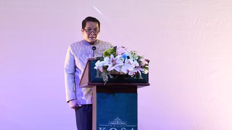 Phó Tỉnh trưởng Khon Kaen Jirasak Sihamat nhấn mạnh mối quan hệ thân thiết, gắn bó giữa Việt Nam và Thái Lan. (Ảnh: ĐINH TRƯỜNG)