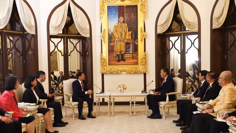Thủ tướng Srettha Thavisin khẳng định, Thái Lan coi trọng thúc đẩy quan hệ hợp tác với Việt Nam trên tất cả các lĩnh vực. Thủ tướng Srettha Thavisin khẳng định, Thái Lan coi trọng thúc đẩy quan hệ hợp tác với Việt Nam trên tất cả các lĩnh vực.