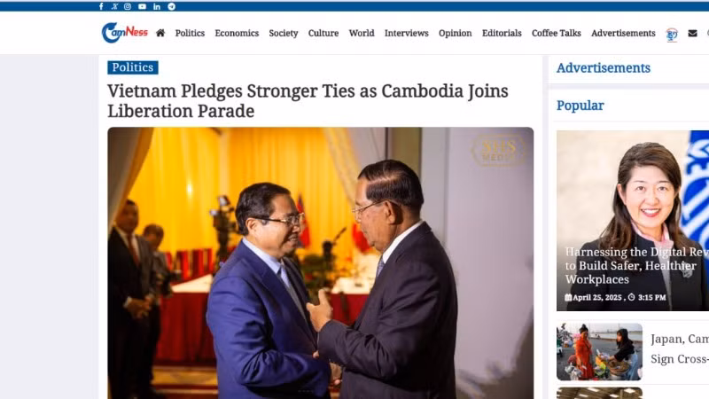 Bài viết trên Cambodianess.