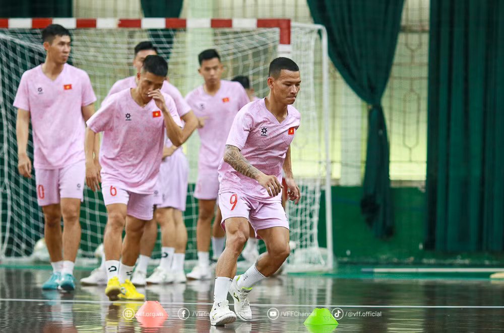 Đội tuyển futsal Việt Nam tập trung chuẩn bị cho giải vô địch futsal Đông Nam Á 2024. (Ảnh: VFF)