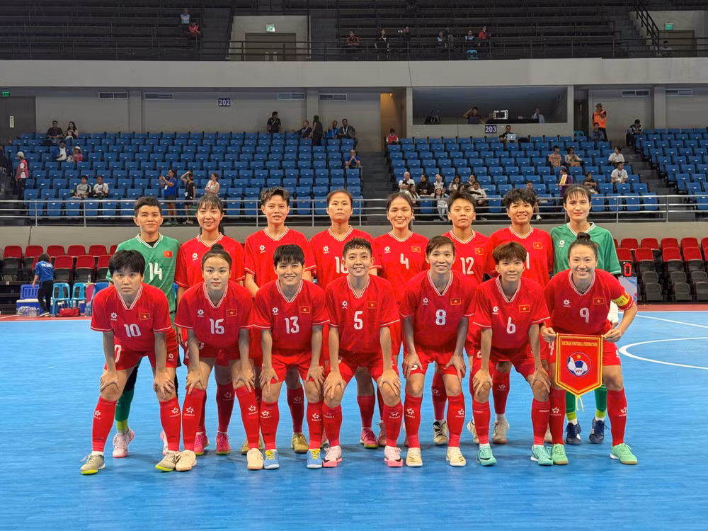 Đội tuyển futsal nữ Việt Nam xuất sắc giành quyền vào chung kết. (Ảnh: VFF)