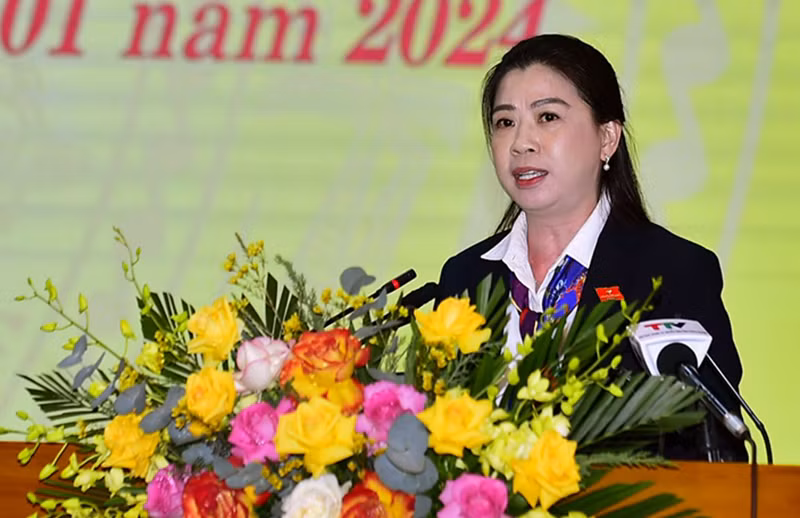 Đồng chí Lê Thị Kim Dung, Phó Bí thư Thường trực Tỉnh ủy, Chủ tịch Hội đồng nhân dân tỉnh Tuyên Quang kết luận hội nghị.