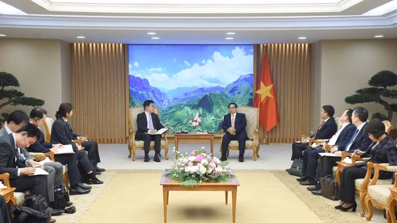 Quang cảnh buổi tiếp. (Ảnh: TRẦN HẢI)