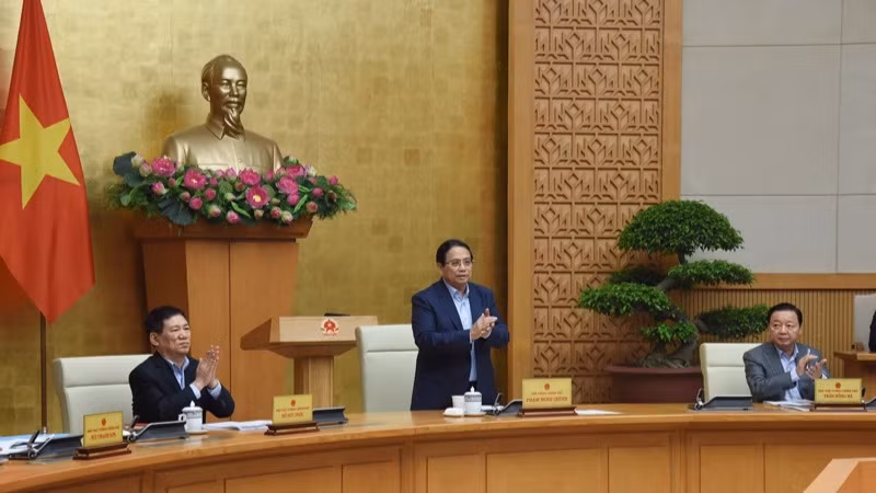 Thủ tướng Phạm Minh Chính chủ trì phiên họp. (Ảnh: TRẦN HẢI)