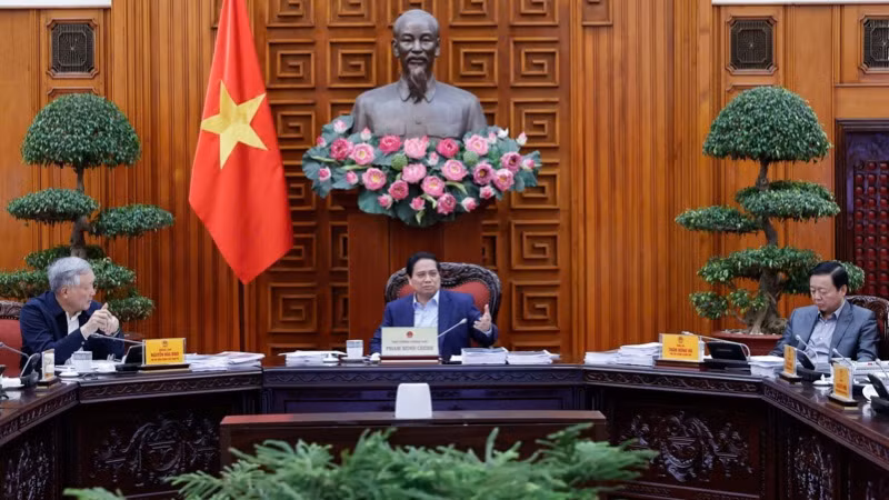 Thủ tướng Phạm Minh Chính chủ trì cuộc họp của Thường trực Chính phủ. (Ảnh: Trần Hải)