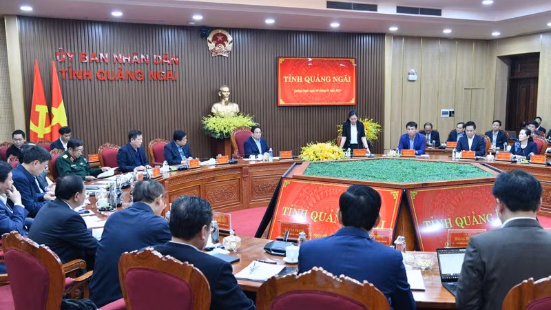 Quang cảnh cuộc làm việc. (Ảnh: THANH GIANG)