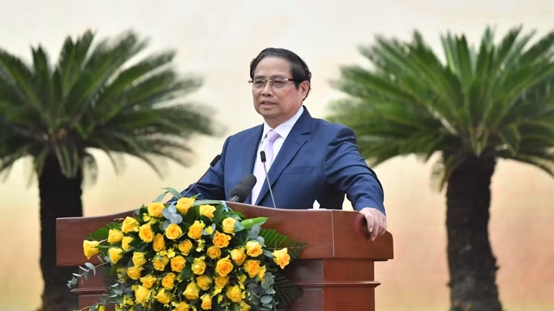 Thủ tướng Phạm Minh Chính phát biểu ý kiến tại Hội nghị. (Ảnh: THANH GIANG). 