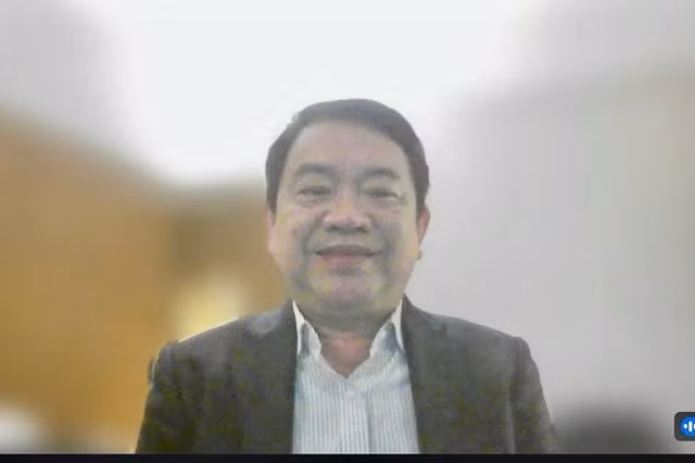 Chuyên gia kinh tế Trần Thọ Đạt tham gia Tọa đàm theo hình thức trực tuyến. (Ảnh: VGP)