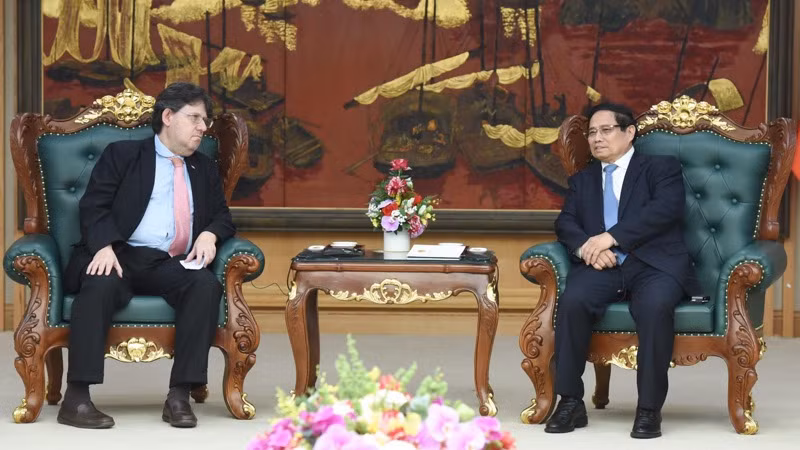 Thủ tướng Phạm Minh Chính tiếp Đại sứ Cộng hoà Áo tại Việt Nam. (Ảnh: TRẦN HẢI) Thủ tướng Phạm Minh Chính tiếp Đại sứ Cộng hoà Áo tại Việt Nam. (Ảnh: TRẦN HẢI)