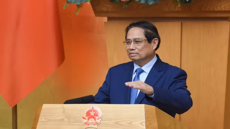 Thủ tướng Phạm Minh Chính phát biểu ý kiến tại phiên họp. (Ảnh: Trần Hải)