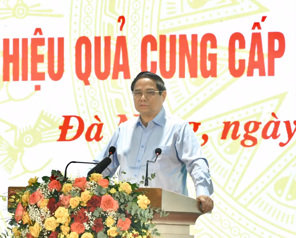 Thủ tướng Phạm Minh Chính phát biểu ý kiến chỉ đạo Hội nghị. (Ảnh: THANH GIANG)