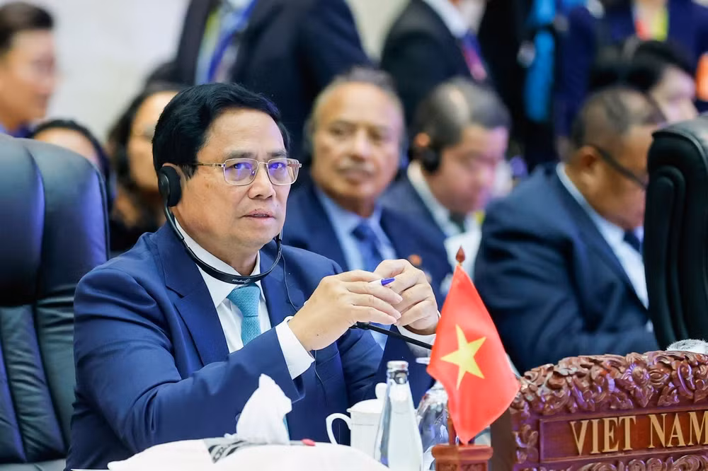 Thủ tướng Phạm Minh Chính dự và phát biểu tại Hội nghị Cấp cao ASEAN-Australia lần thứ 4 (Ảnh: Nhật Bắc/VGP).