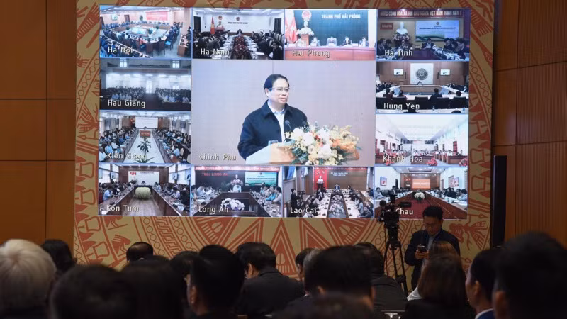 Hội nghị đối thoại được truyền trực tuyến đến 63 tỉnh, thành phố trực thuộc Trung ương. (Ảnh: TRẦN HẢI)