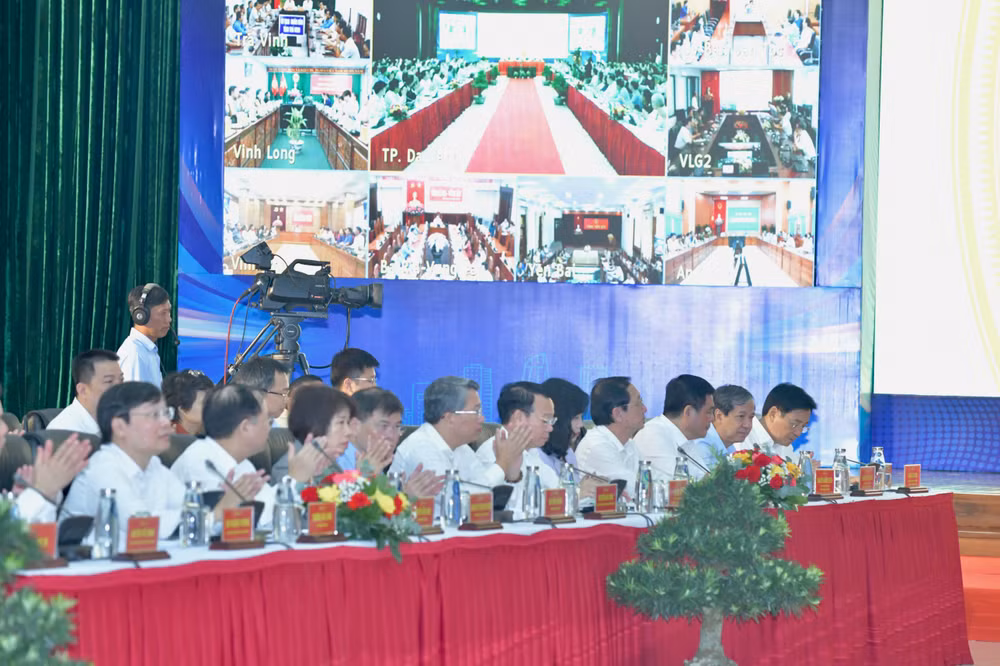 Lãnh đạo các bộ, ngành Trung ương tham dự Hội nghị. (Ảnh: THANH GIANG).