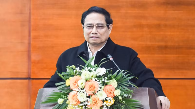 Thủ tướng Phạm Minh Chính phát biểu ý kiến tại Hội nghị. (Ảnh: TRẦN HẢI) Thủ tướng Phạm Minh Chính phát biểu ý kiến tại Hội nghị. (Ảnh: TRẦN HẢI)
