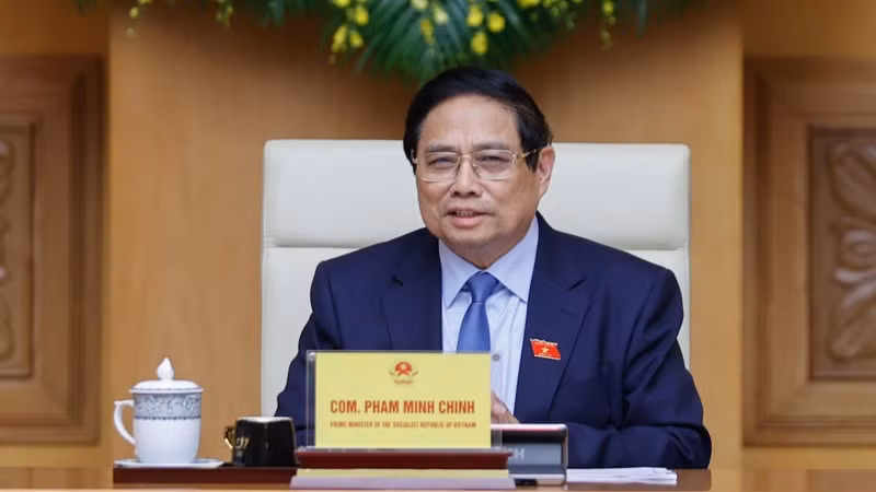 Thủ tướng Phạm Minh Chính điều hành, chỉ đạo phiên họp lần thứ 17 Ban Chỉ đạo. (Ảnh: TRẦN HẢI)