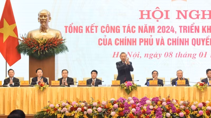 Tổng Bí thư Tô Lâm dự và chỉ đạo Hội nghị. (Ảnh: TRẦN HẢI)
