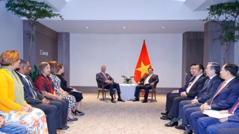 Quang cảnh buổi tiếp. (Ảnh: Nhật Bắc/VGP) Quang cảnh buổi tiếp. (Ảnh: Nhật Bắc/VGP)